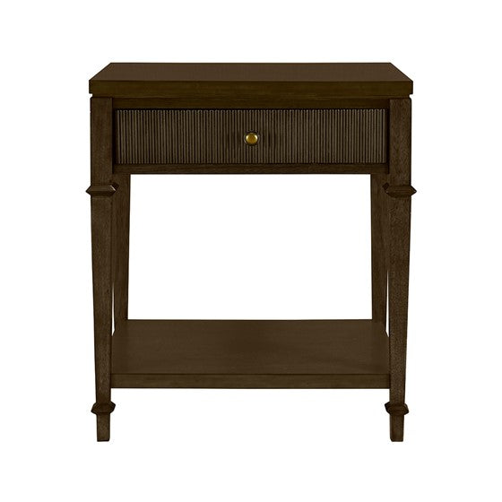 Nightstand with Drawer and Lower Shelf