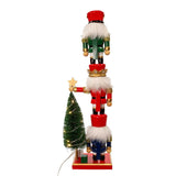 Stacked Nutcracker with Lighted Tree - 18 Inch