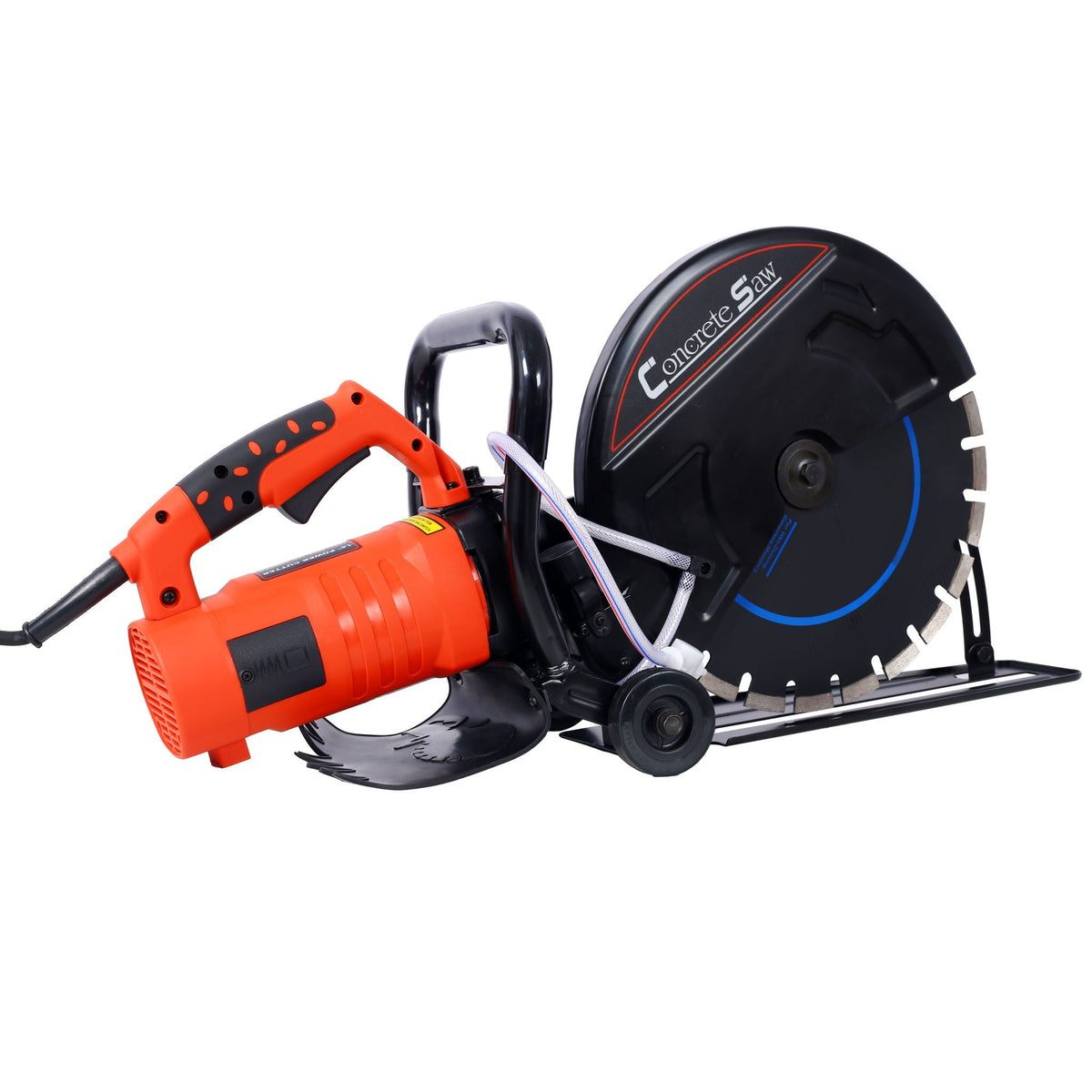 Electric 14" Cut Off Saw With Wet / Dry Functionality And Water Line Attachment Metal, 30" Length - Black