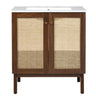 Bathroom Vanity Cabinet with Soft-Close Doors - Dark Brown or Light Brown