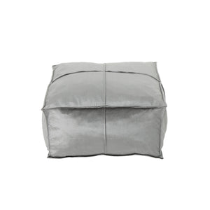 Nati Square Pouf Ottoman And Floor Cushion - Smoke