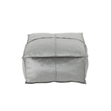 Nati Square Pouf Ottoman and Floor Cushion - Smoke
