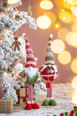 Set of 2 Fabric Standing Holiday Gnomes