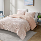 Full/Queen Crushed Velvet Sherpa Reversible Comforter Set