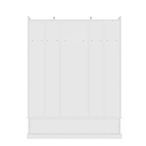 Hall Tree With Bench And 5 Storage Cubbies
