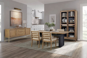 Double Pedestal Table Latte - Light Brown