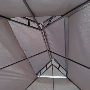 13 x 10 ft Patio Gazebo Tent with Ventilated Double Roof and Mosquito Net