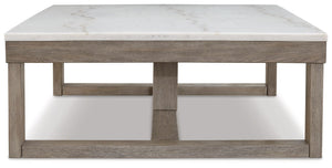 Loyaska - Rectangular Cocktail Table - Brown / Ivory