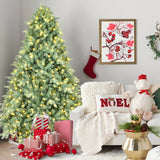 6FT The Pre-Lit Blue Evergreen Christmas Tree