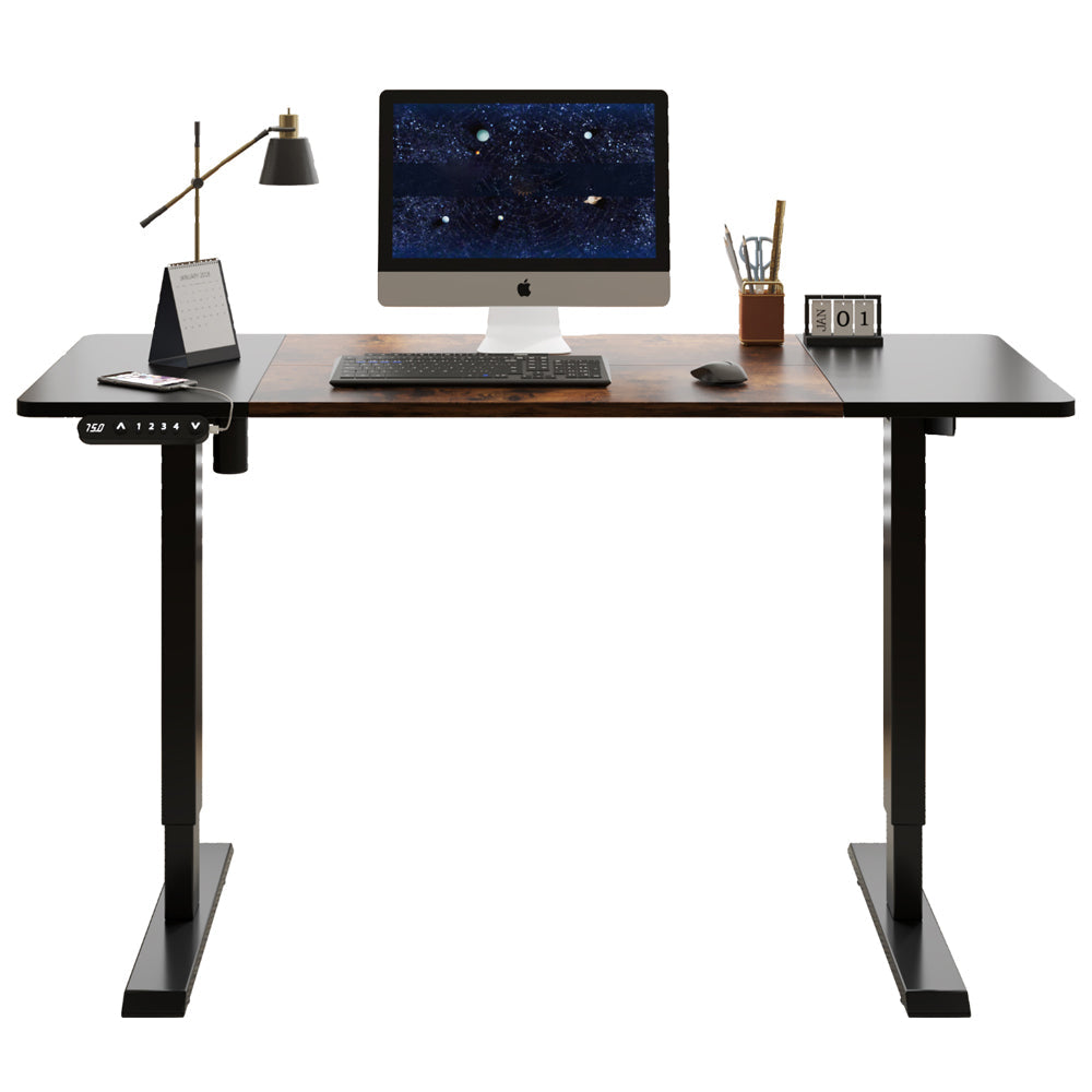 55"×24" Black & Rustic Electric Standing Desk
