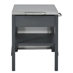 Foldable Outdoor Kitchen Cart With Storage For Patio