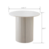 Modern 4-Person Dining Set with Bamboo & MDF Table and Fabric Chairs