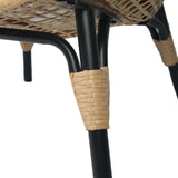 New Grid Style PE Wicker Weaving Patio Egg Chair with Natural Color Rattan Beige Cushion