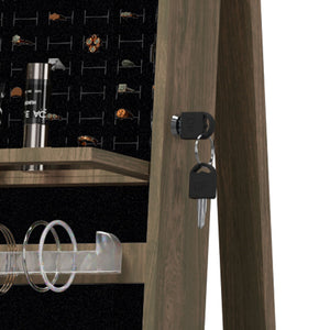 Swivel Jewelry Cabinet With Full Length Mirror