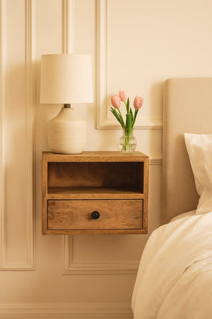 Solis - 1 Drawer Wall Mounted Nightstand
