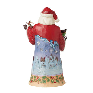 Santa Over Night Sky Figurine