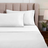 Egyptian Cotton Sateen Sheet Set 1500 Thread Count White - Egyptian Cotton Sheet Set by Superior Brand