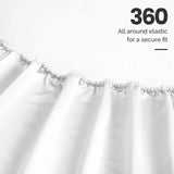 Egyptian Cotton Sateen Sheet Set 1500 Thread Count White - Egyptian Cotton Sheet Set by Superior Brand