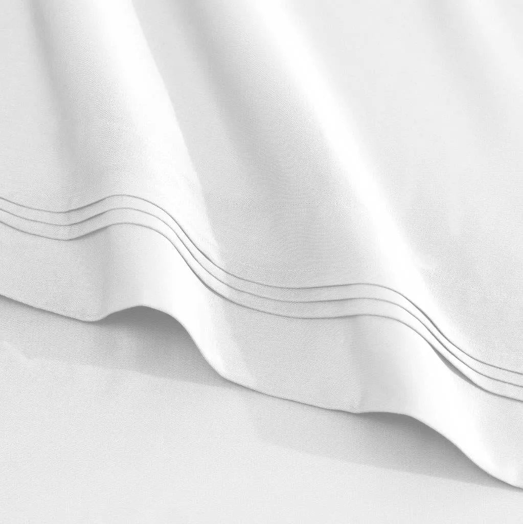 Egyptian Cotton Sateen Sheet Set 1500 Thread Count White - Egyptian Cotton Sheet Set by Superior Brand
