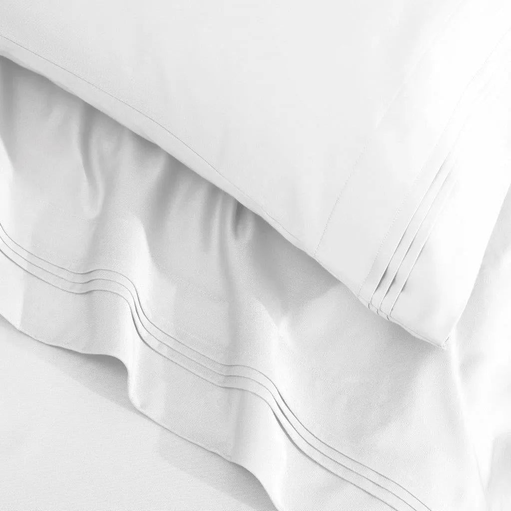 Egyptian Cotton Sateen Sheet Set 1500 Thread Count White - Egyptian Cotton Sheet Set by Superior Brand