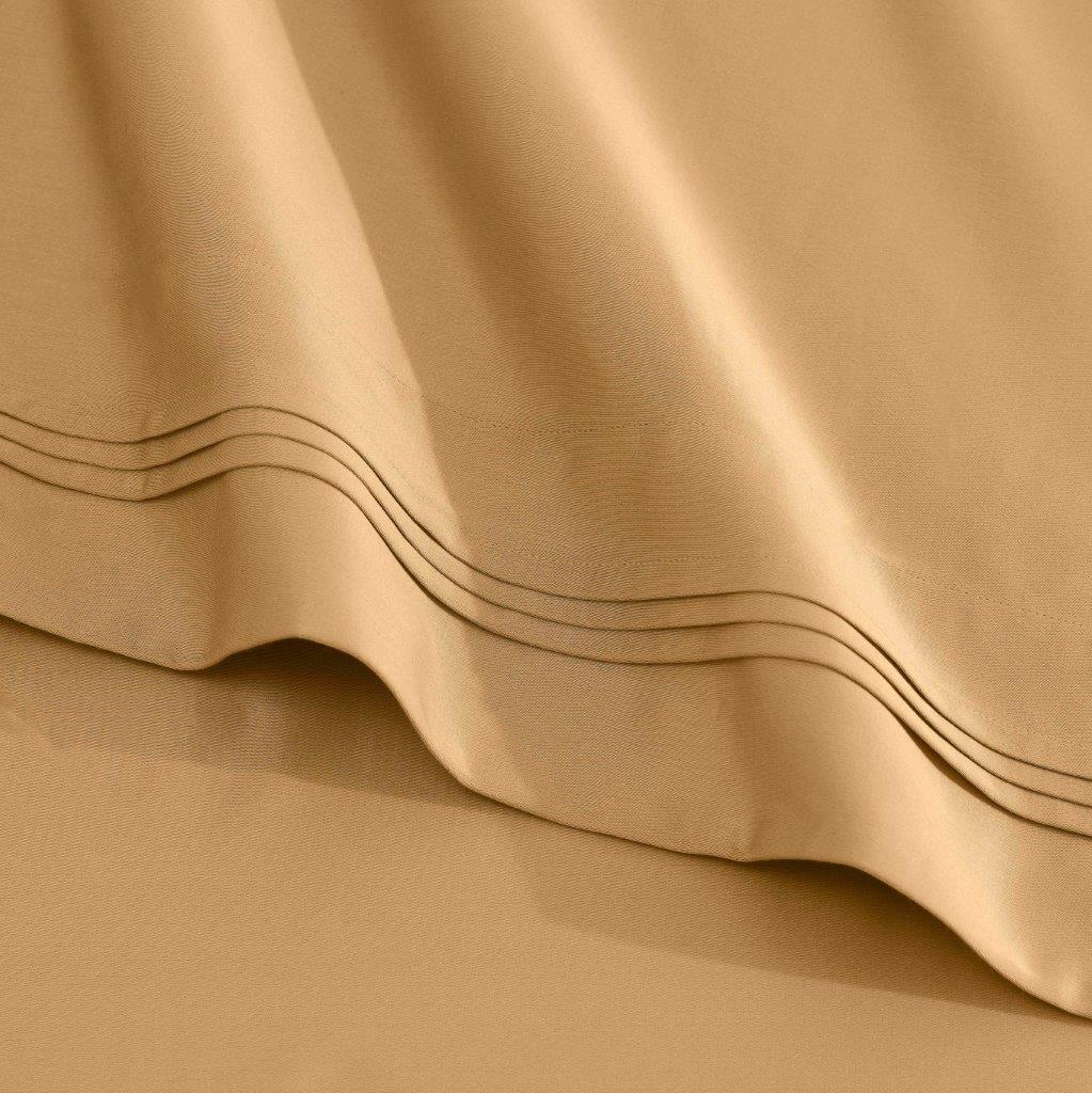 Egyptian Cotton Sateen Sheet Set 1500 Thread Count Gold - Egyptian Cotton Sheet Set by Superior Brand
