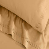 Egyptian Cotton Sateen Sheet Set 1500 Thread Count Gold - Egyptian Cotton Sheet Set by Superior Brand