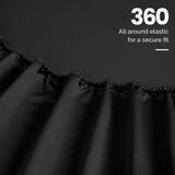 Egyptian Cotton Sateen Sheet Set 1500 Thread Count Black - Egyptian Cotton Sheet Set by Superior Brand