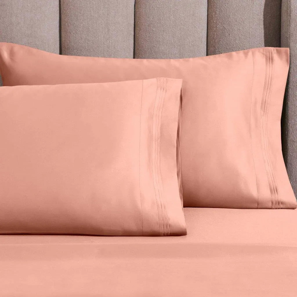 Egyptian Cotton Sateen Sheet Set 1500 Thread Count Dusted Rose - Egyptian Cotton Sheet Set by Superior Brand