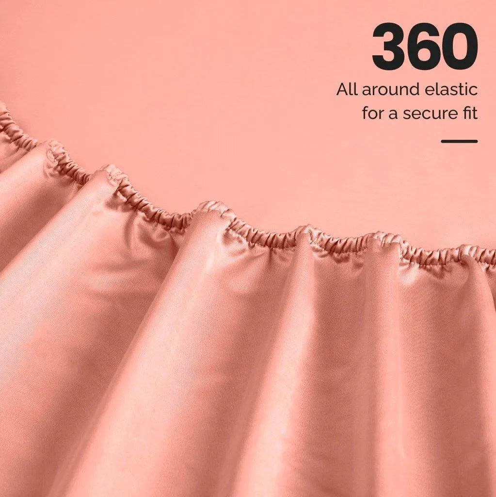 Egyptian Cotton Sateen Sheet Set 1500 Thread Count Dusted Rose - Egyptian Cotton Sheet Set by Superior Brand