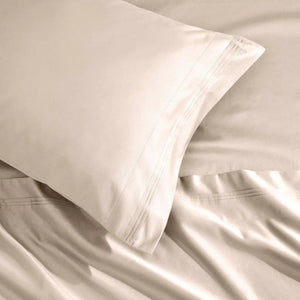 Egyptian Cotton Sateen Sheet Set 1500 Thread Count Ivory - Egyptian Cotton Sheet Set by Superior Brand