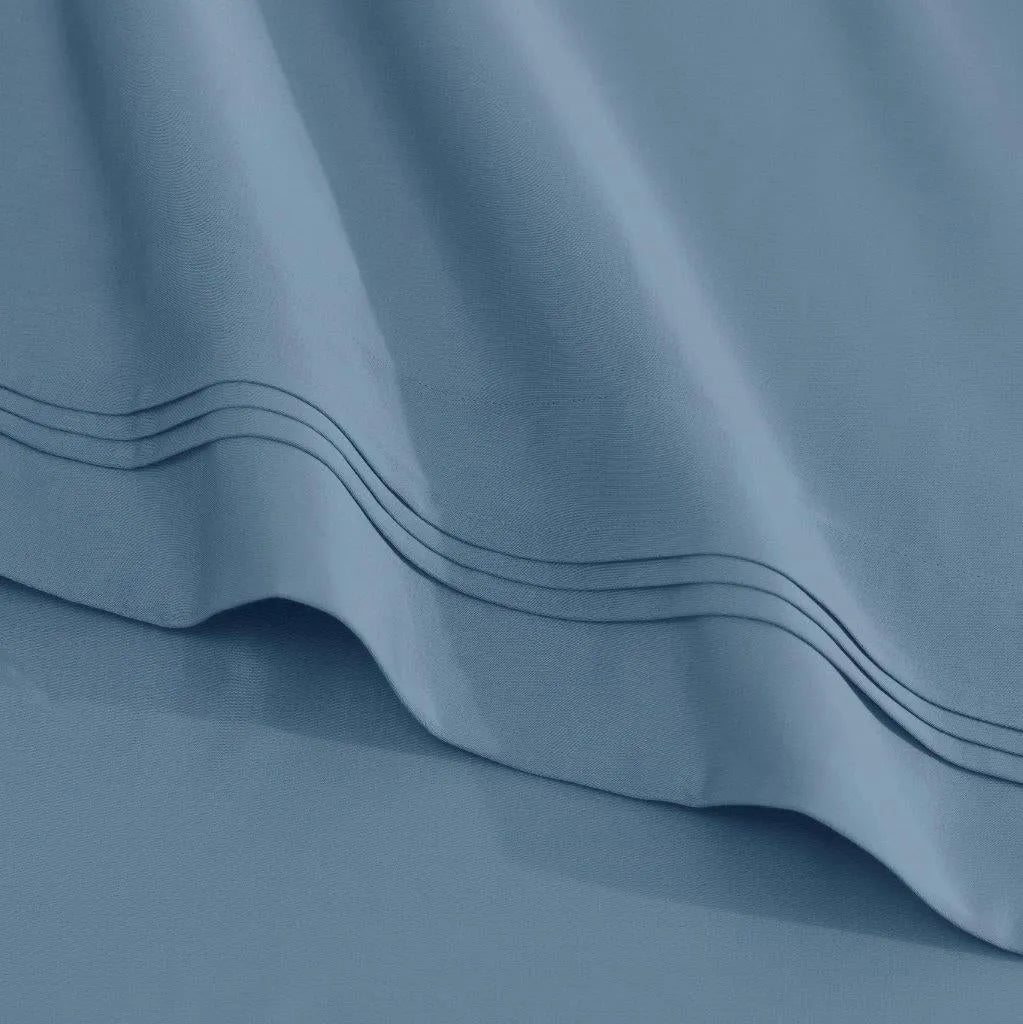 Egyptian Cotton Sateen Sheet Set 1500 Thread Count Medium Blue - Egyptian Cotton Sheet Set by Superior Brand