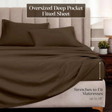 Egyptian Cotton Sateen Sheet Set 1500 Thread Count Mocha - Egyptian Cotton Sheet Set by Superior Brand
