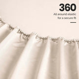 Egyptian Cotton Sateen Sheet Set 1500 Thread Count Ivory - Egyptian Cotton Sheet Set by Superior Brand