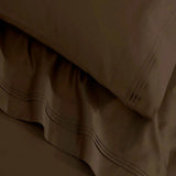 Egyptian Cotton Sateen Sheet Set 1500 Thread Count Mocha - Egyptian Cotton Sheet Set by Superior Brand