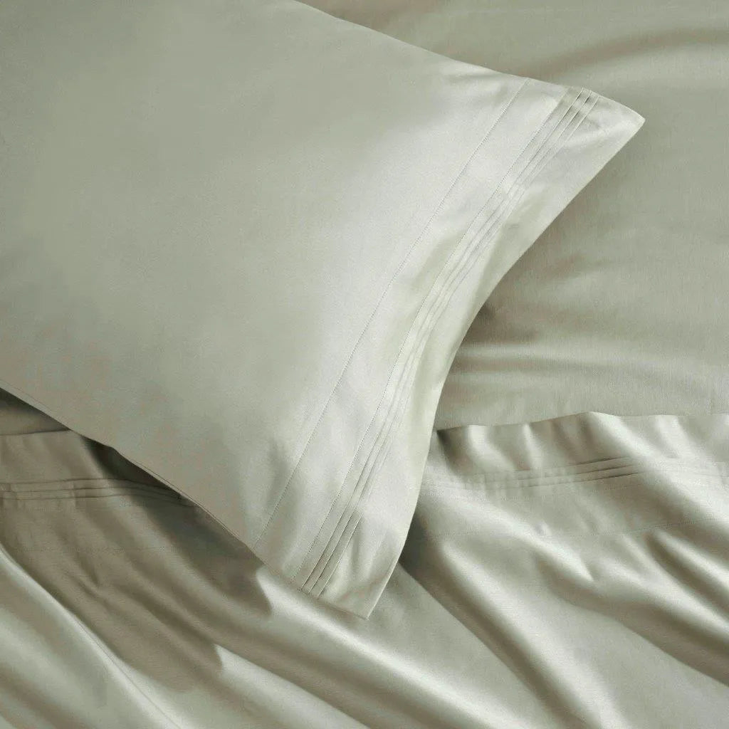 Egyptian Cotton Sateen Sheet Set 1500 Thread Count Sage - Egyptian Cotton Sheet Set by Superior Brand