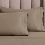 Egyptian Cotton Sateen Sheet Set 1500 Thread Count Taupe - Egyptian Cotton Sheet Set by Superior Brand