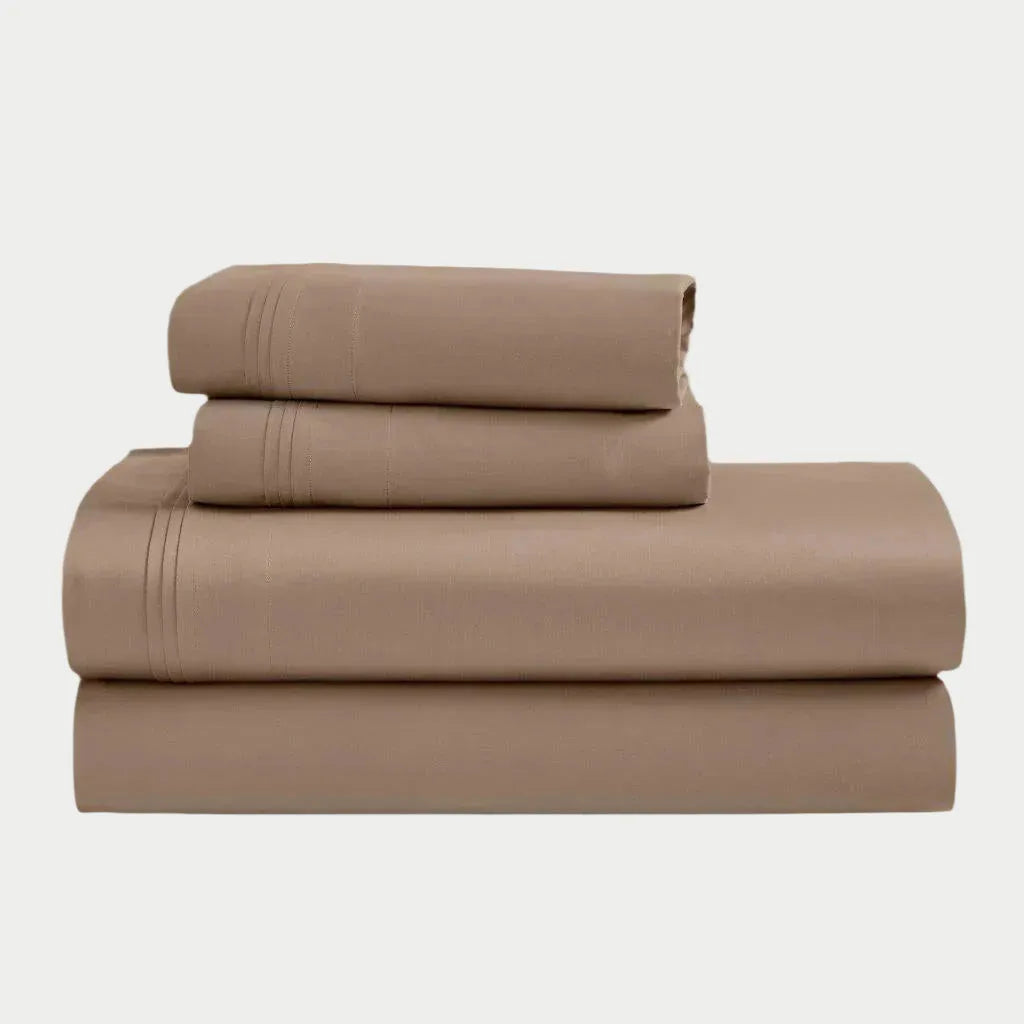 Egyptian Cotton Sateen Sheet Set 1500 Thread Count Taupe - Egyptian Cotton Sheet Set by Superior Brand
