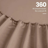 Egyptian Cotton Sateen Sheet Set 1500 Thread Count Taupe - Egyptian Cotton Sheet Set by Superior Brand