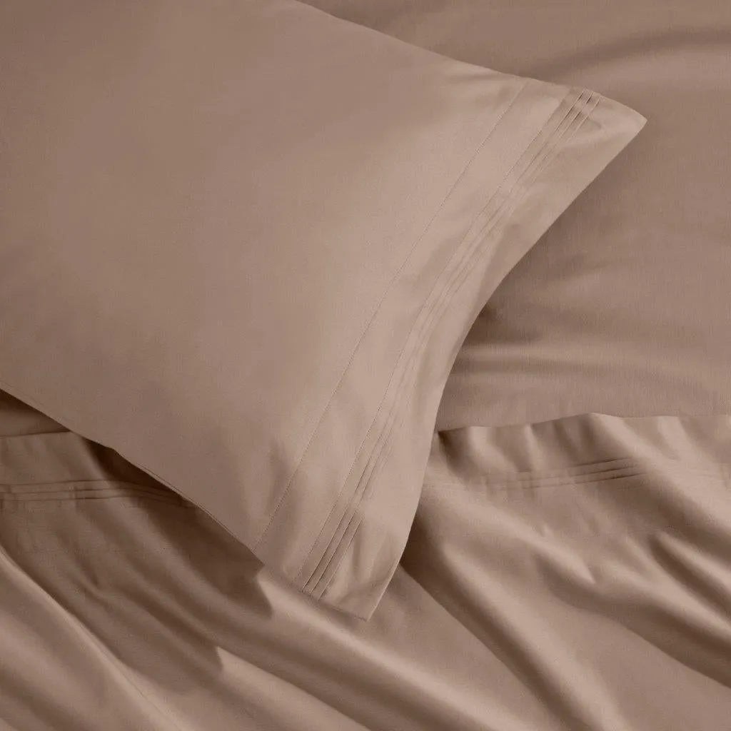 Egyptian Cotton Sateen Sheet Set 1500 Thread Count Taupe - Egyptian Cotton Sheet Set by Superior Brand