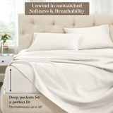 Egyptian Cotton Sateen Embroidered Sheet Set 1500 Thread Count - Egyptian Cotton Sheet Set by Superior Brand