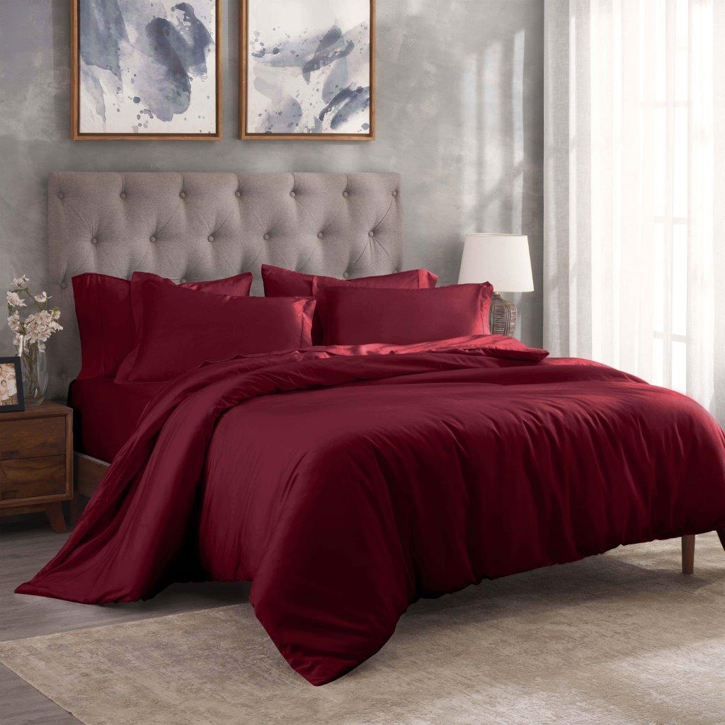 Egyptian Cotton 300 Thread Count Solid Luxury Duvet Cover Set - Egyptian Cotton Duvet Cover Set by Superior Brand