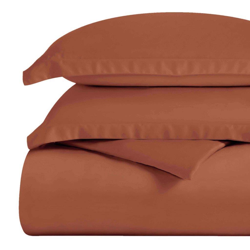 Egyptian Cotton 300 Thread Count Solid Luxury Duvet Cover Set - Egyptian Cotton Duvet Cover Set by Superior Brand