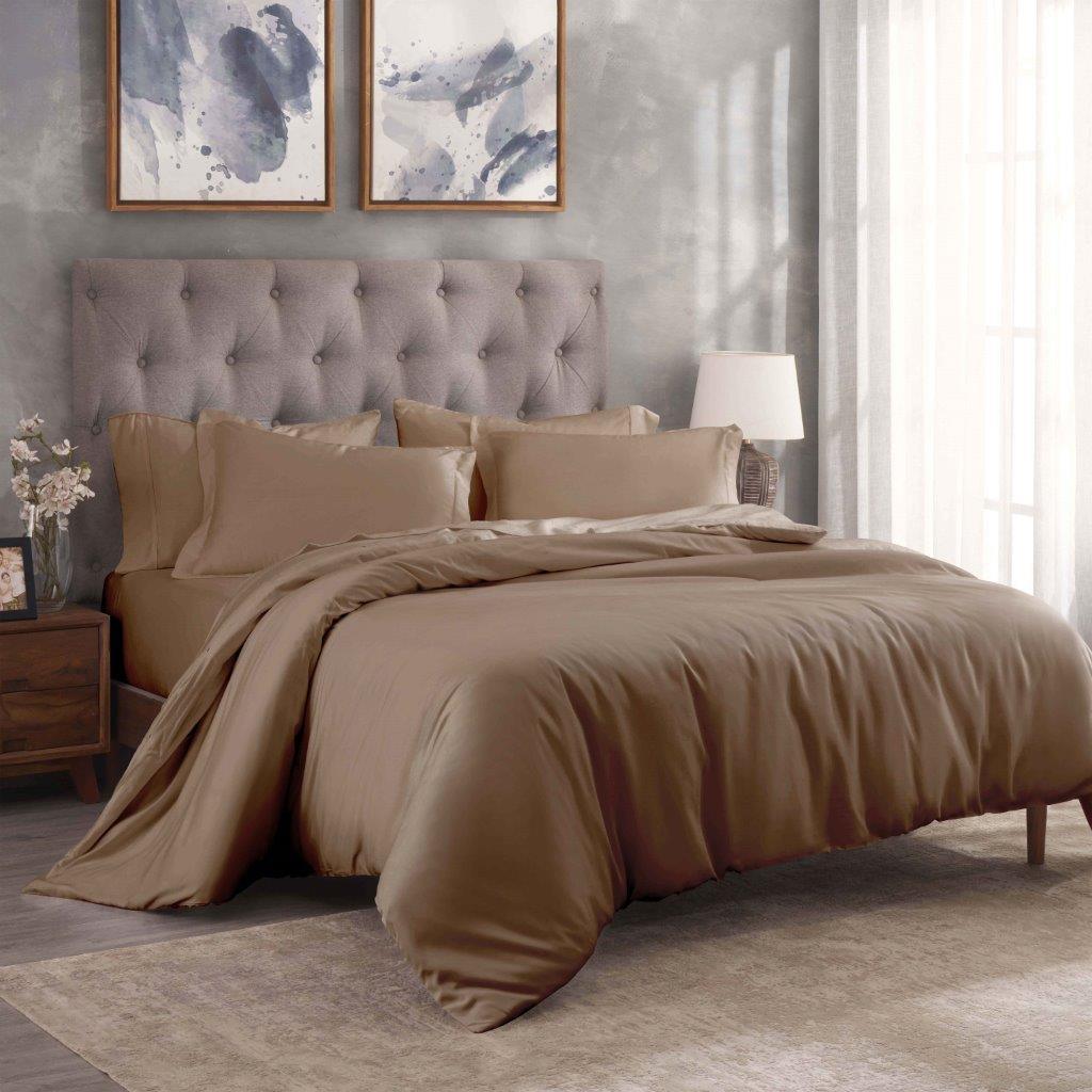 Egyptian Cotton 300 Thread Count Solid Luxury Duvet Cover Set - Egyptian Cotton Duvet Cover Set by Superior Brand