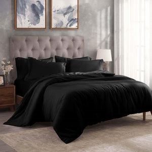 Egyptian Cotton 300 Thread Count Solid Luxury Duvet Cover Set - Egyptian Cotton Duvet Cover Set by Superior Brand