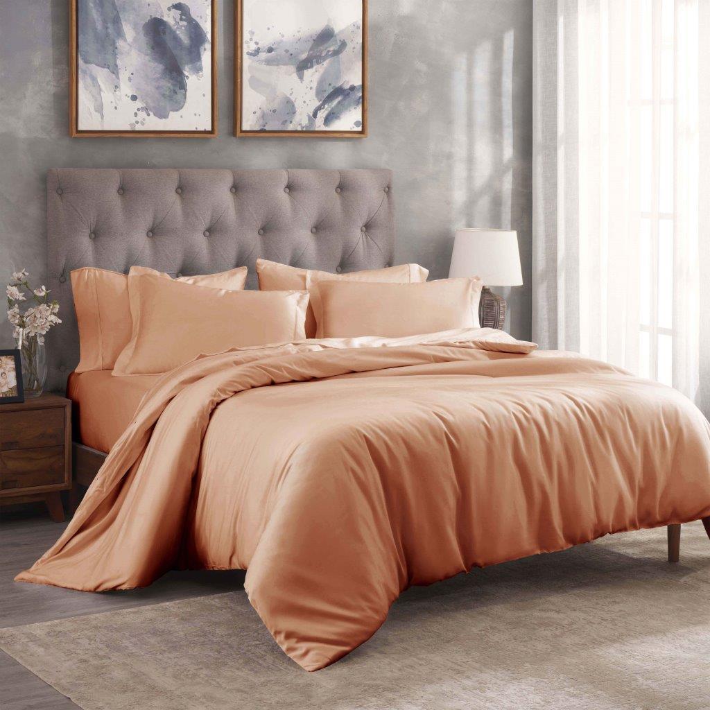 Egyptian Cotton 300 Thread Count Solid Luxury Duvet Cover Set - Egyptian Cotton Duvet Cover Set by Superior Brand