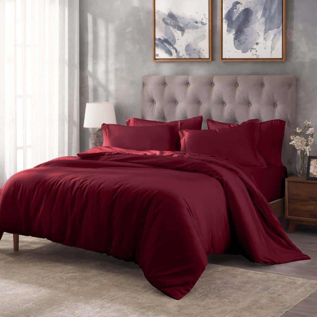 Egyptian Cotton 400 Thread Count Solid Luxury Duvet Cover Set - Egyptian Cotton Duvet Cover Set by Superior