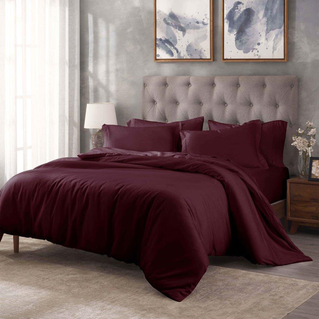 Egyptian Cotton 400 Thread Count Solid Luxury Duvet Cover Set - Egyptian Cotton Duvet Cover Set by Superior