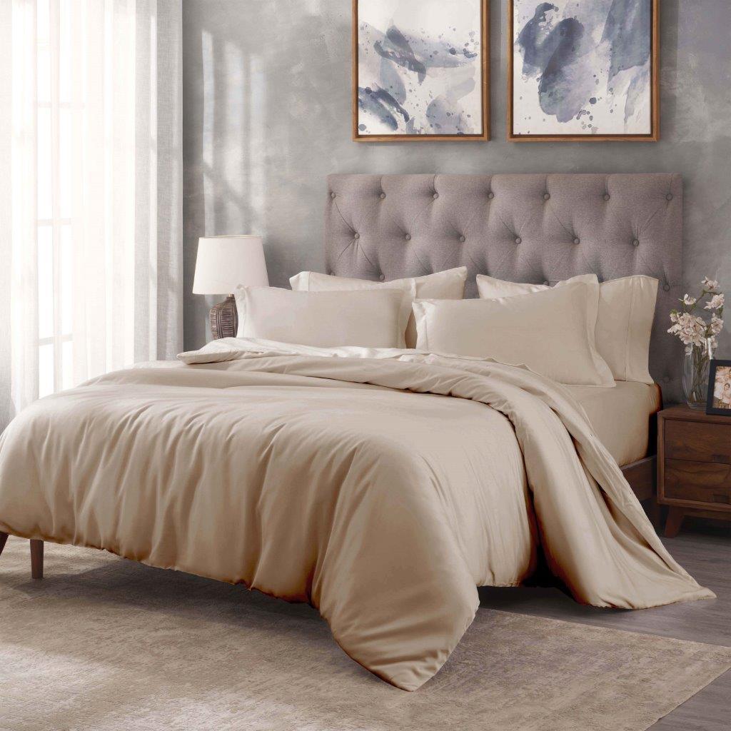 Egyptian Cotton 400 Thread Count Solid Luxury Duvet Cover Set - Egyptian Cotton Duvet Cover Set by Superior