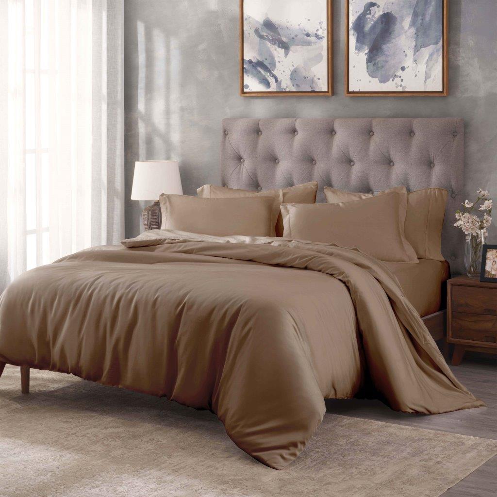 Egyptian Cotton 400 Thread Count Solid Luxury Duvet Cover Set - Egyptian Cotton Duvet Cover Set by Superior