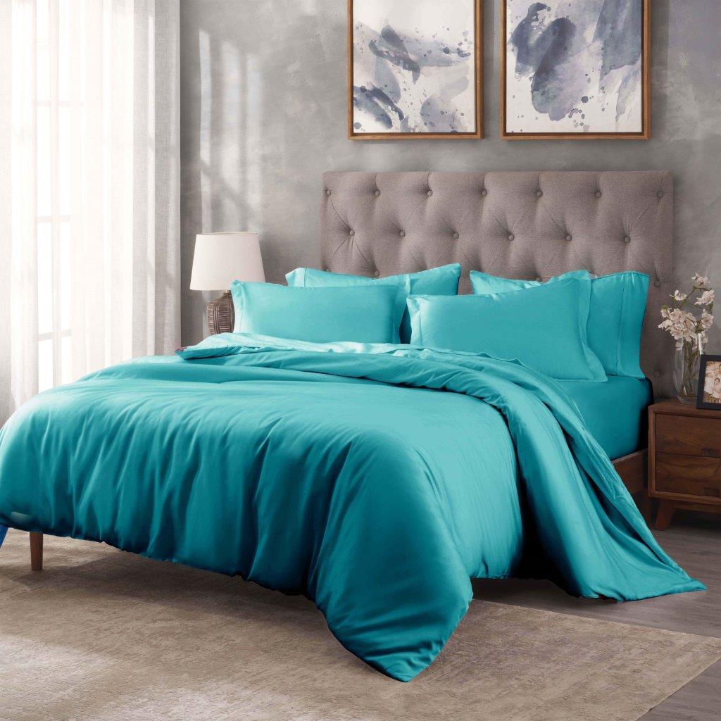 Egyptian Cotton 400 Thread Count Solid Luxury Duvet Cover Set - Egyptian Cotton Duvet Cover Set by Superior